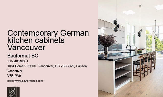 Modern German kitchen cabinetry Vancouver