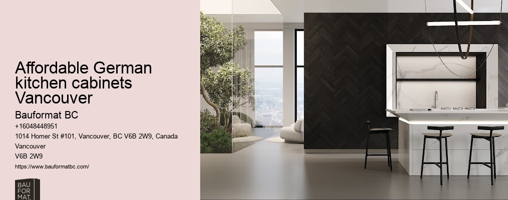 Luxurious German kitchen cabinets featuring elegant glass doors Vancouver