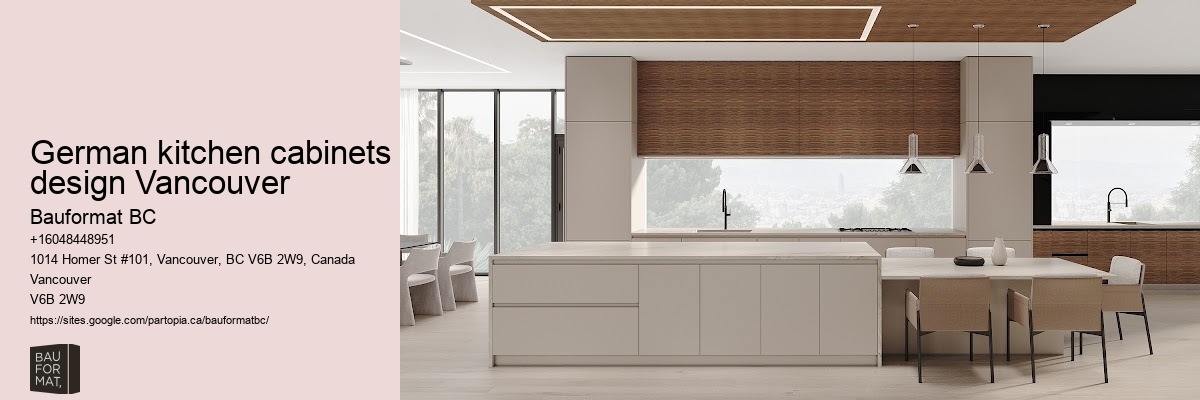 German kitchen cabinets with integrated handles Vancouver