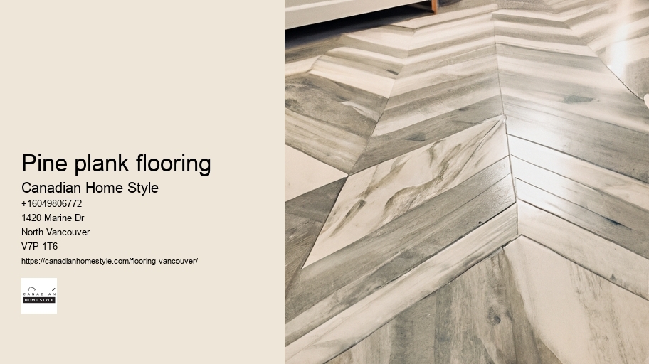 Pine plank flooring