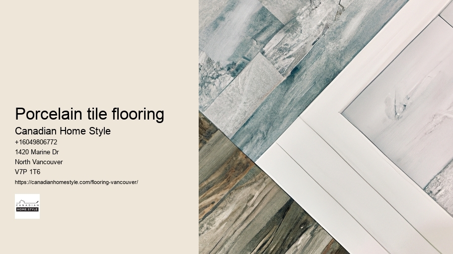 Porcelain tile flooring