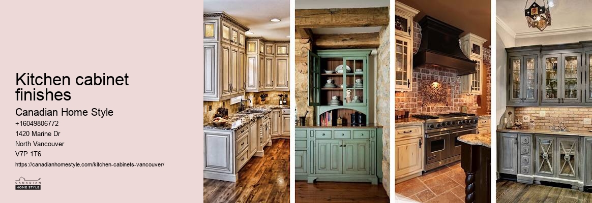 Kitchen cabinet finishes