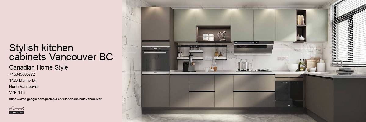Expansive kitchen cabinet showroom Vancouver