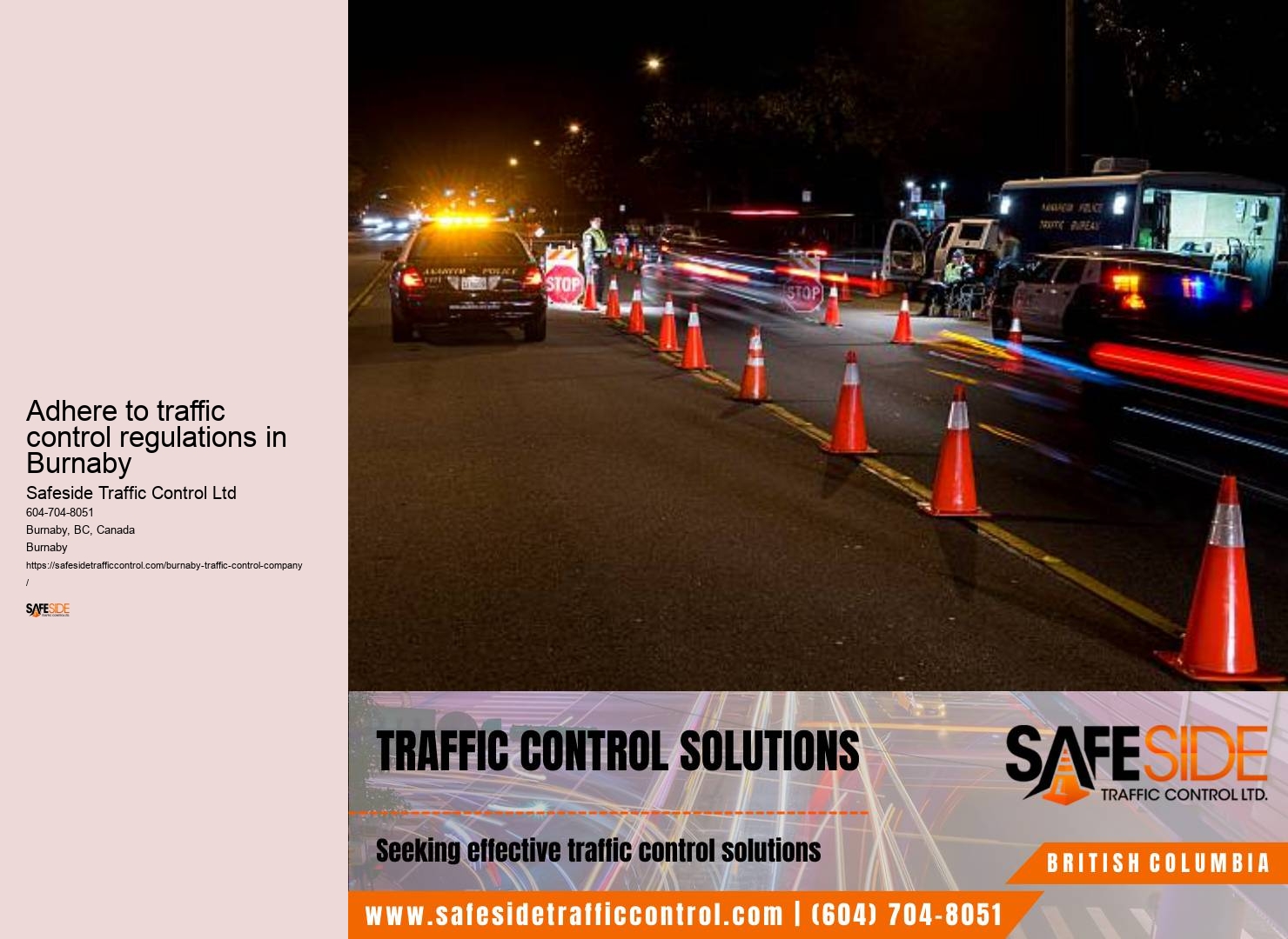 Interactive online traffic control training Burnaby