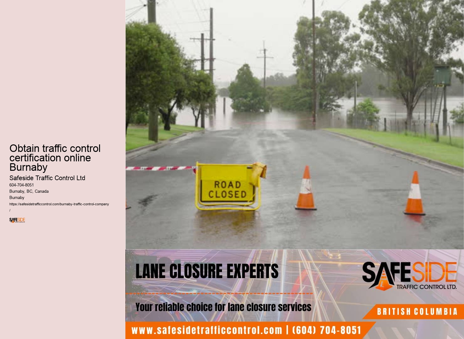 Trusted traffic management company Burnaby