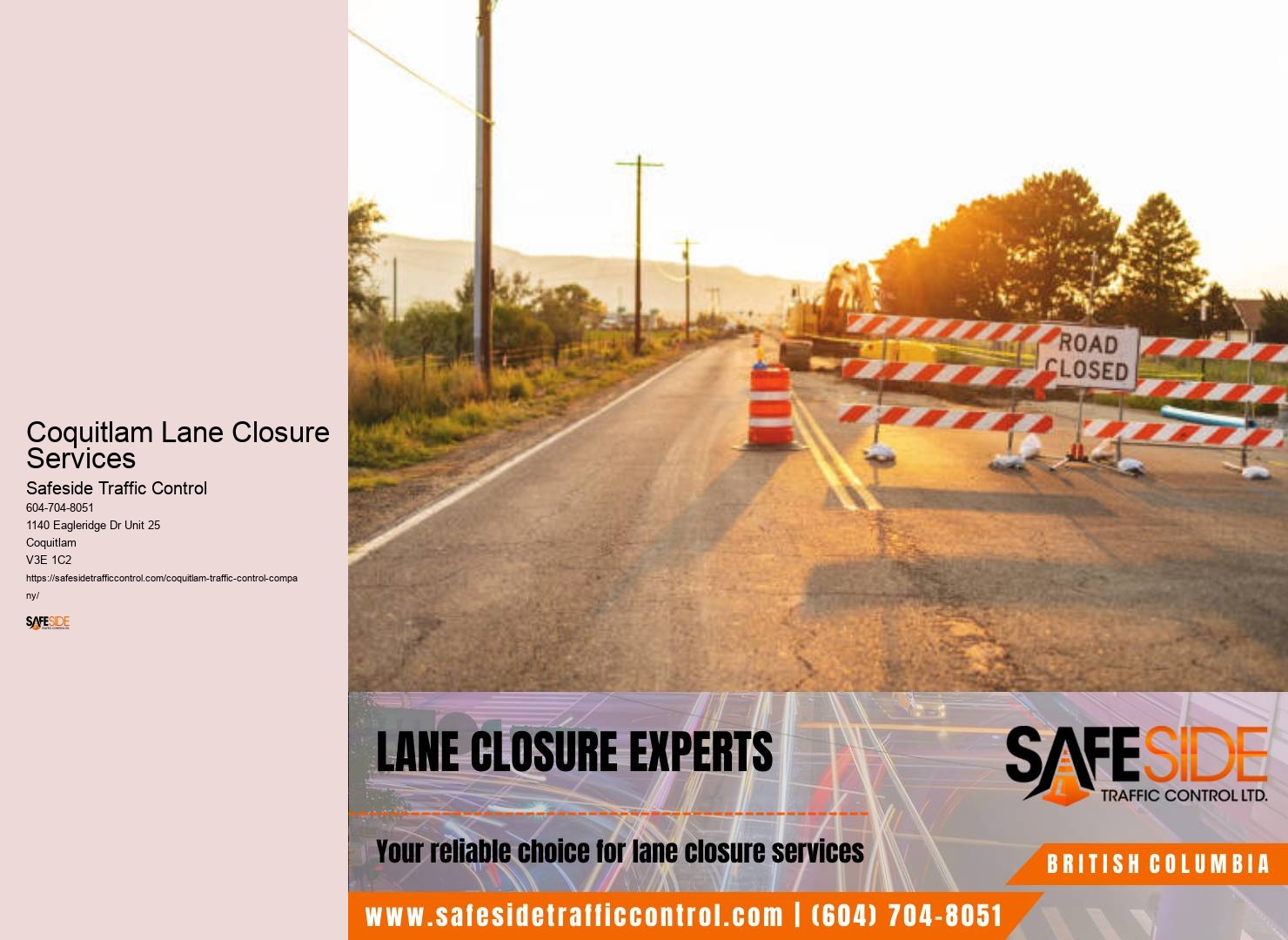 Road Flaggers in Coquitlam Lane Closure Services