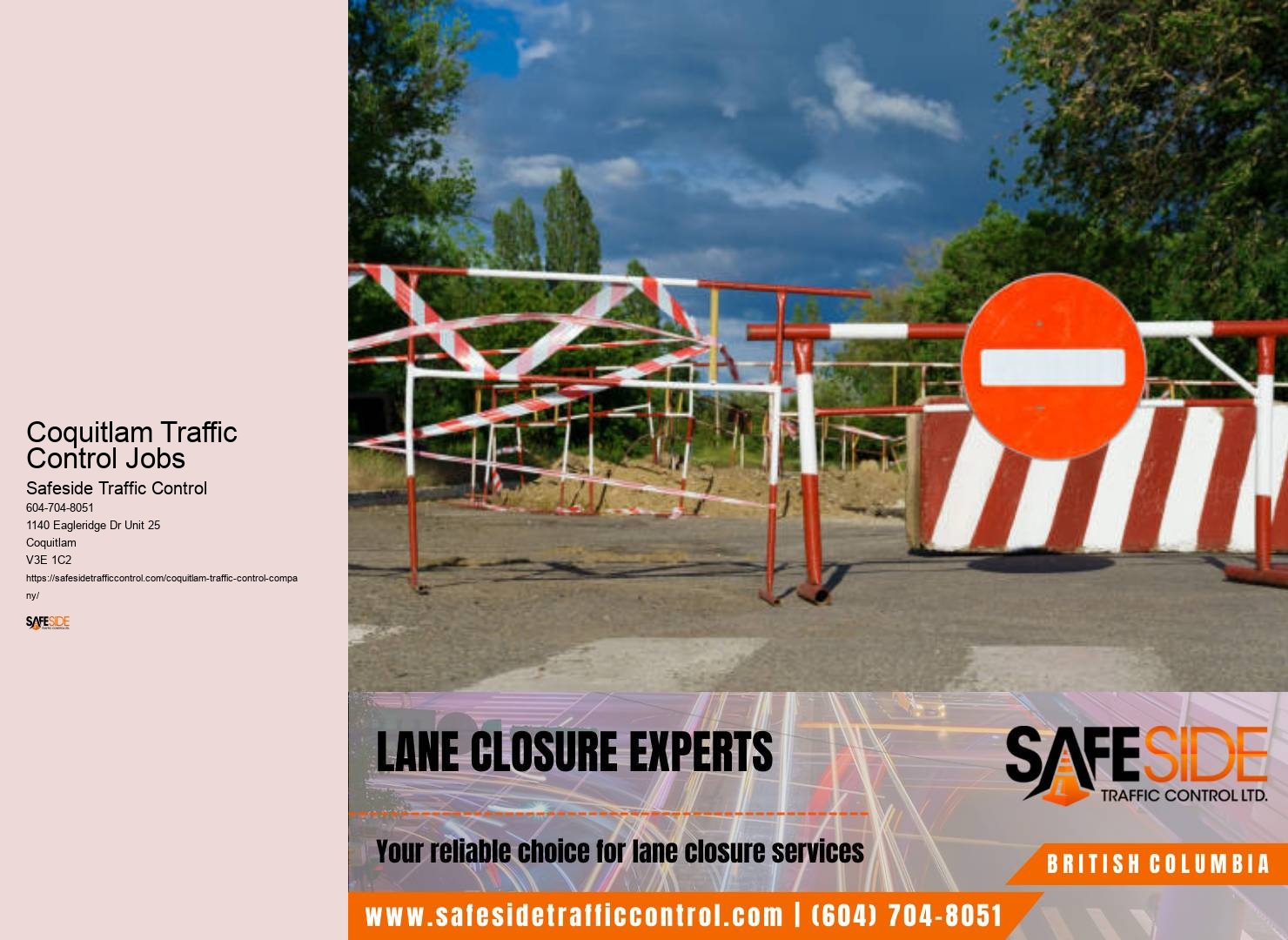 Coquitlam Traffic Control Jobs Traffic Safety Professionals