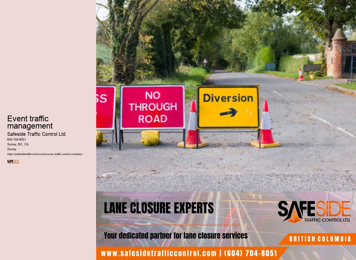 Event traffic management Surrey BC