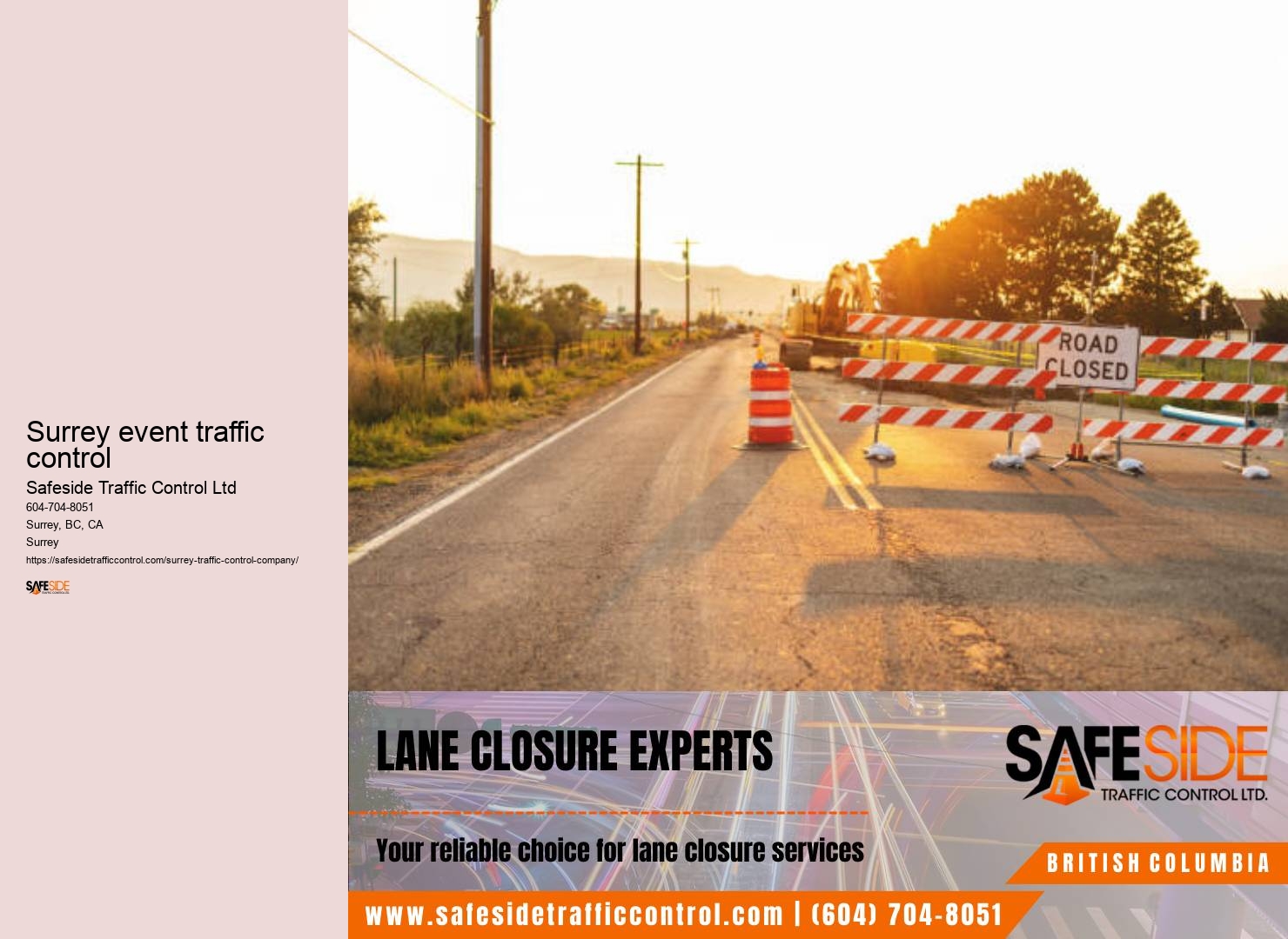 Surrey traffic diversions management