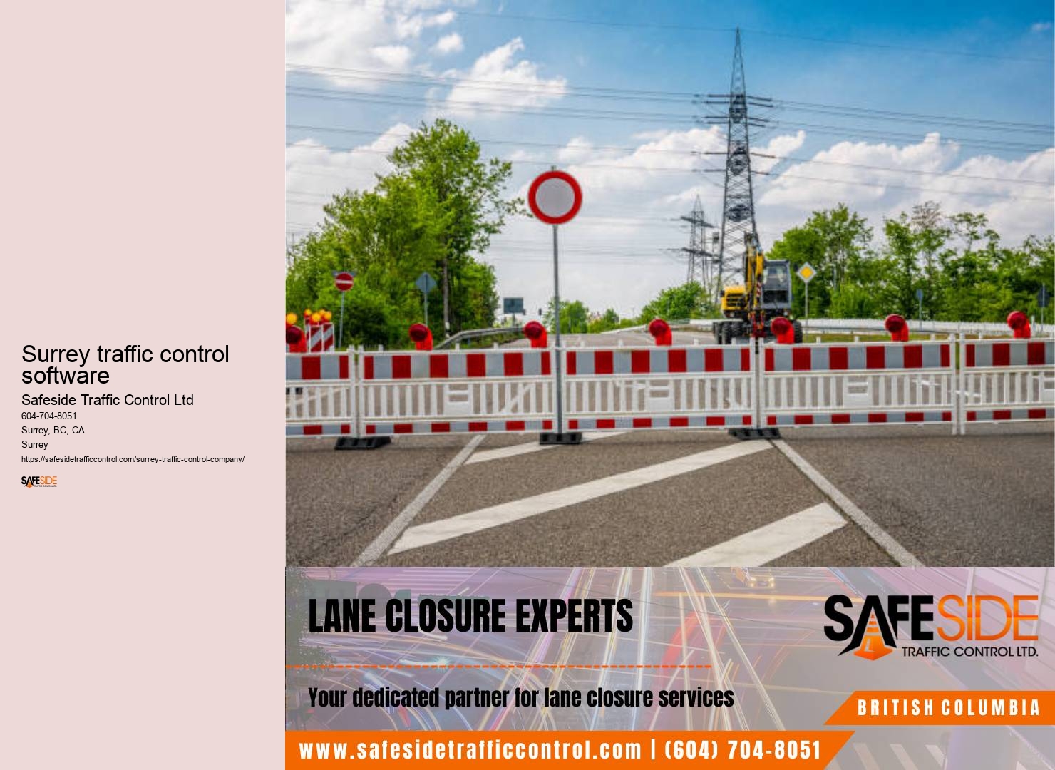 Surrey traffic control for detours