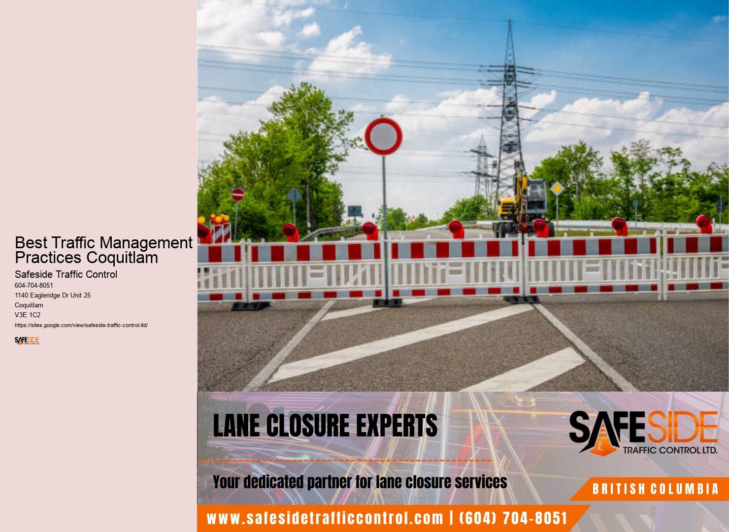 Best Traffic Management Practices Coquitlam traffic control flagging procedures