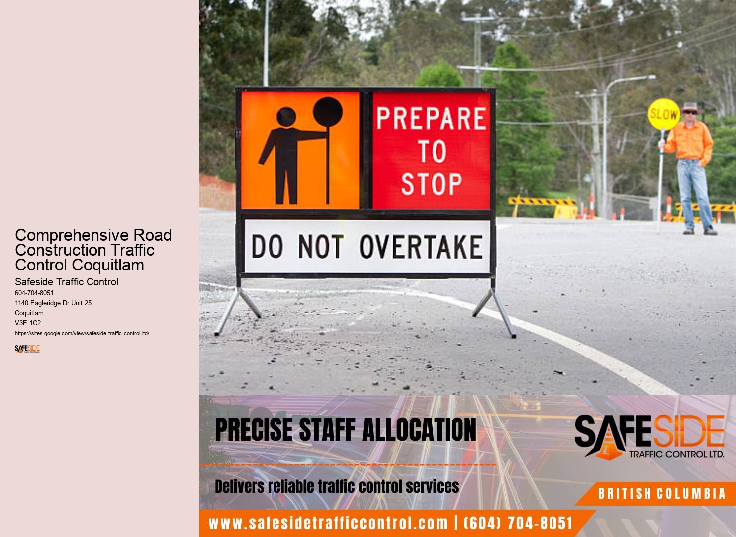 Comprehensive Road Construction Traffic Control Coquitlam Traffic Management Experts