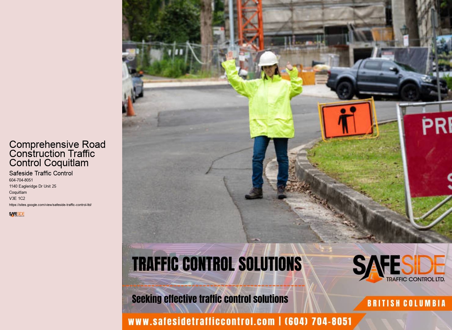 Comprehensive Road Construction Traffic Control Coquitlam traffic control provider