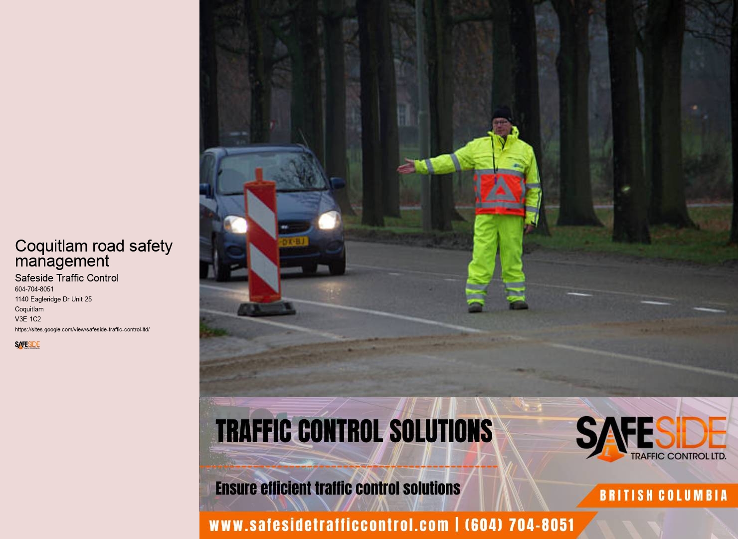 Professional Road Construction Traffic Control Coquitlam road safety management