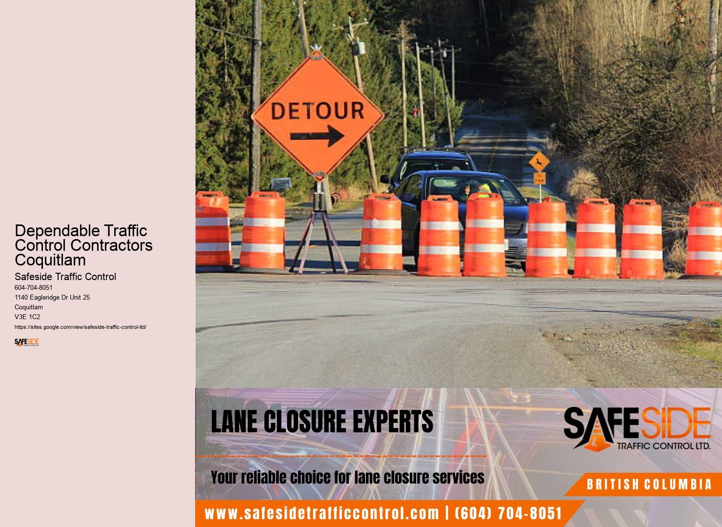 Dependable Traffic Control Contractors Coquitlam traffic management plan
