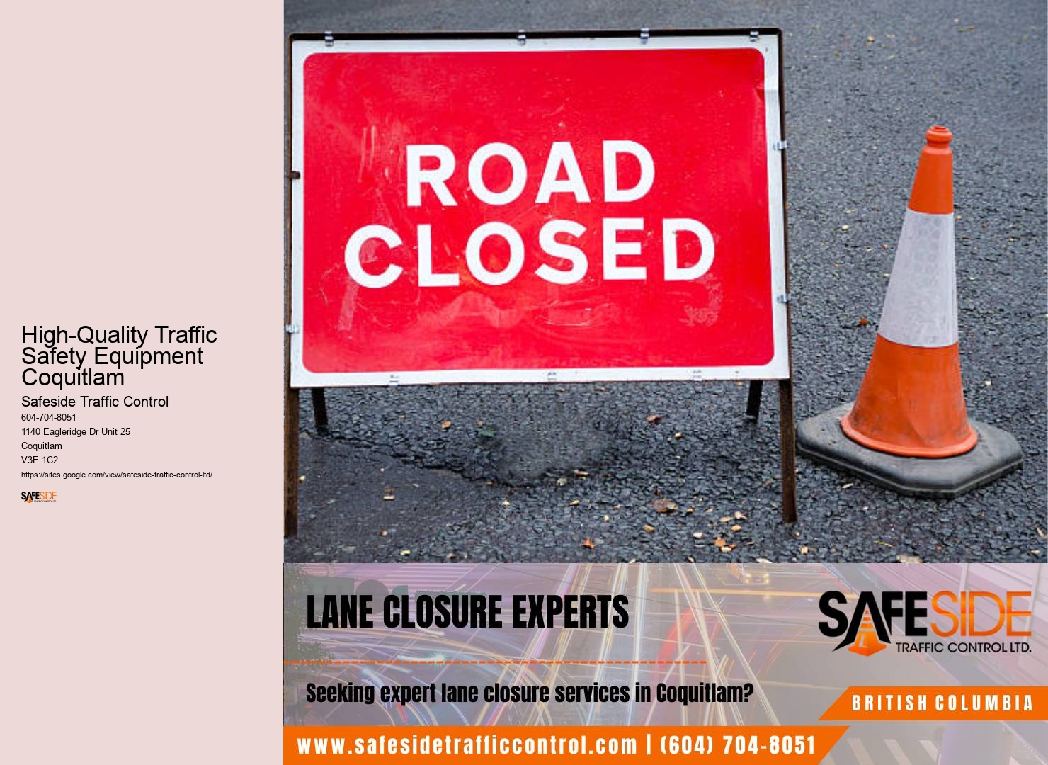 Trusted Traffic Control Company High-Quality Traffic Safety Equipment Coquitlam
