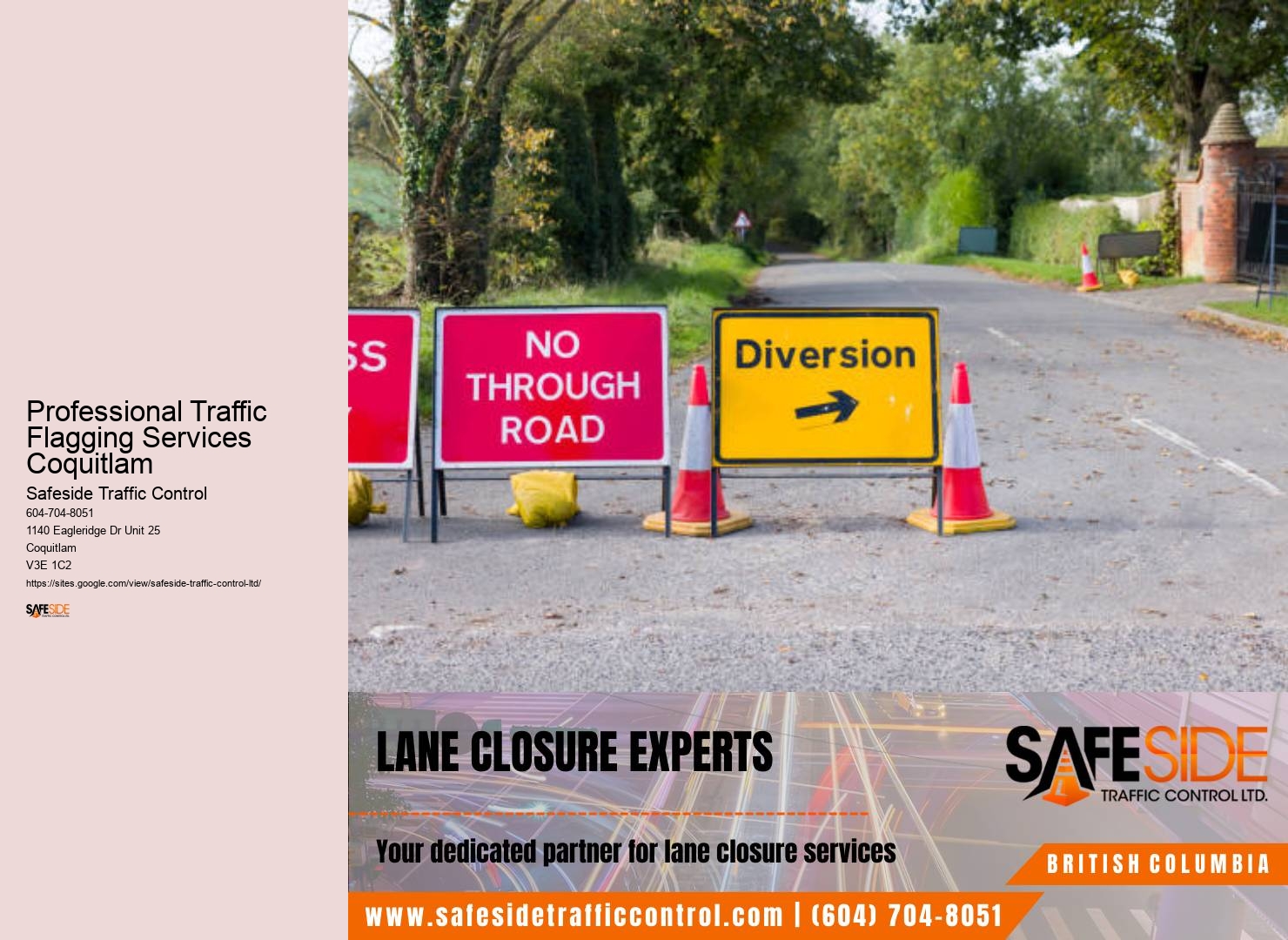 Customized Traffic Management Professional Traffic Flagging Services Coquitlam