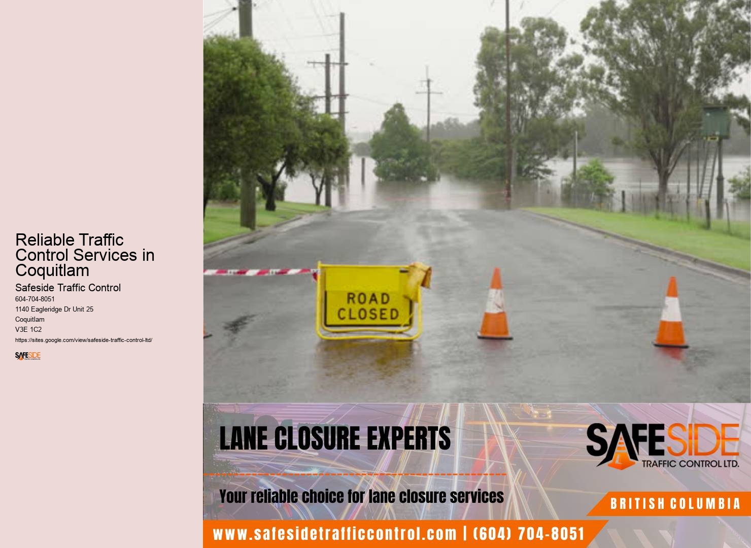 Reliable Traffic Control Services in Coquitlam temporary traffic management