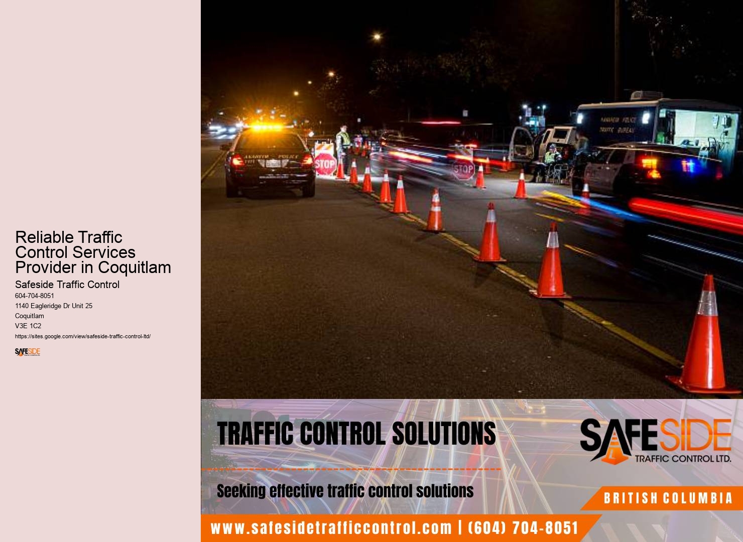 Reliable Traffic Control Services Provider in Coquitlam Traffic Control Safety Gear