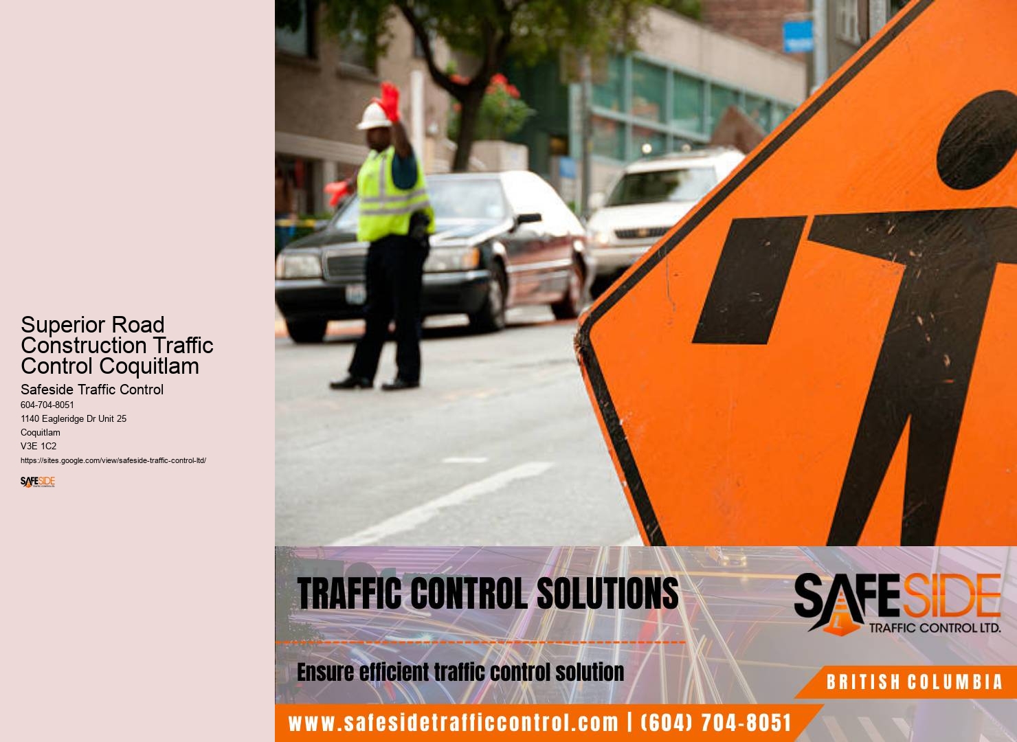Traffic control signage Superior Road Construction Traffic Control Coquitlam