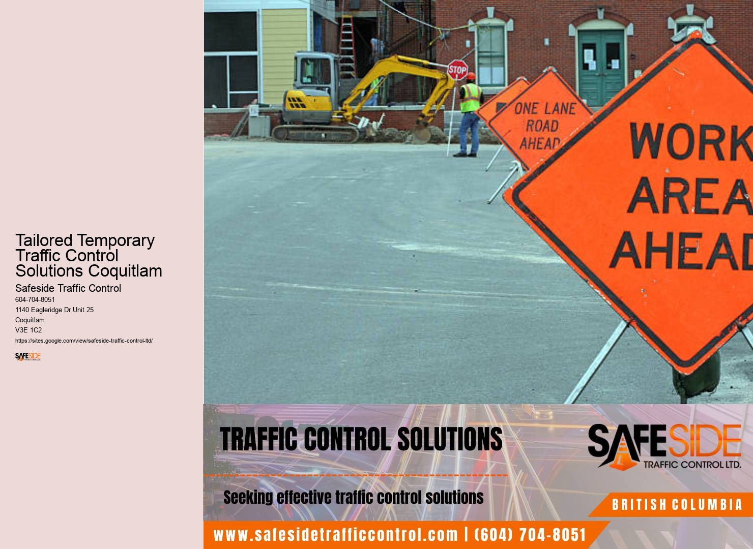 Tailored Temporary Traffic Control Solutions Coquitlam traffic control flagging safety equipment