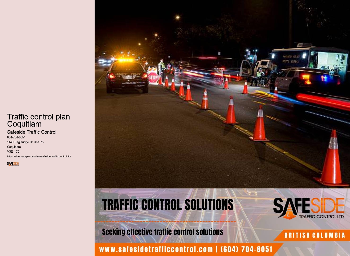 Results-driven Traffic Management Traffic control plan Coquitlam