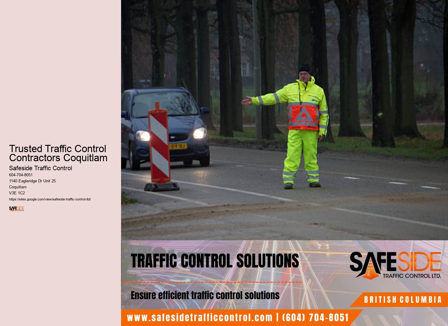 High-Quality Traffic Safety Equipment Trusted Traffic Control Contractors Coquitlam