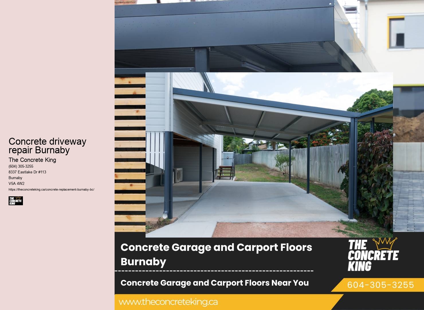 Professional Driveway Concrete Resurfacing Concrete driveway repair Burnaby