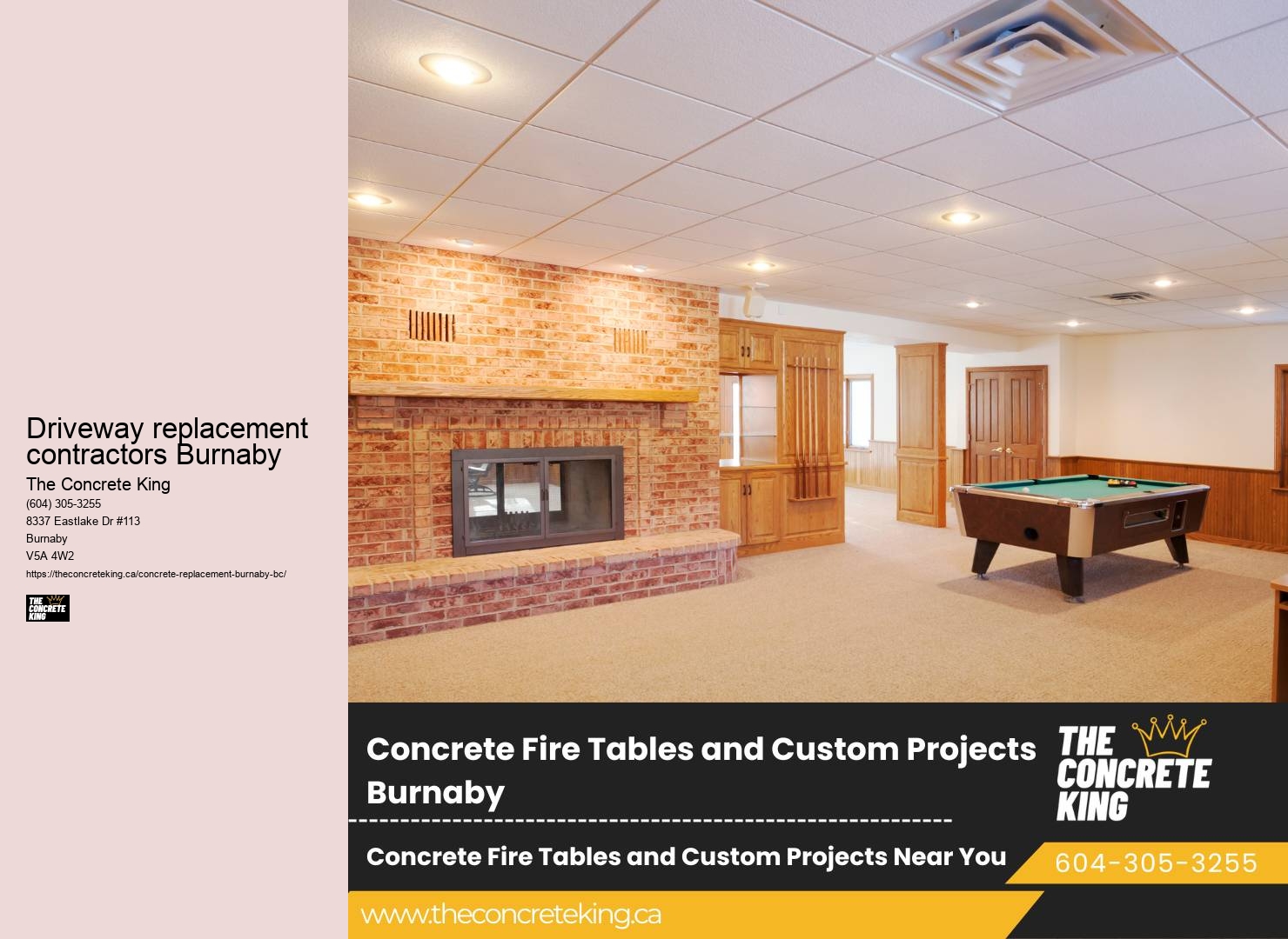 Driveway replacement contractors Burnaby concrete driveway installation experts