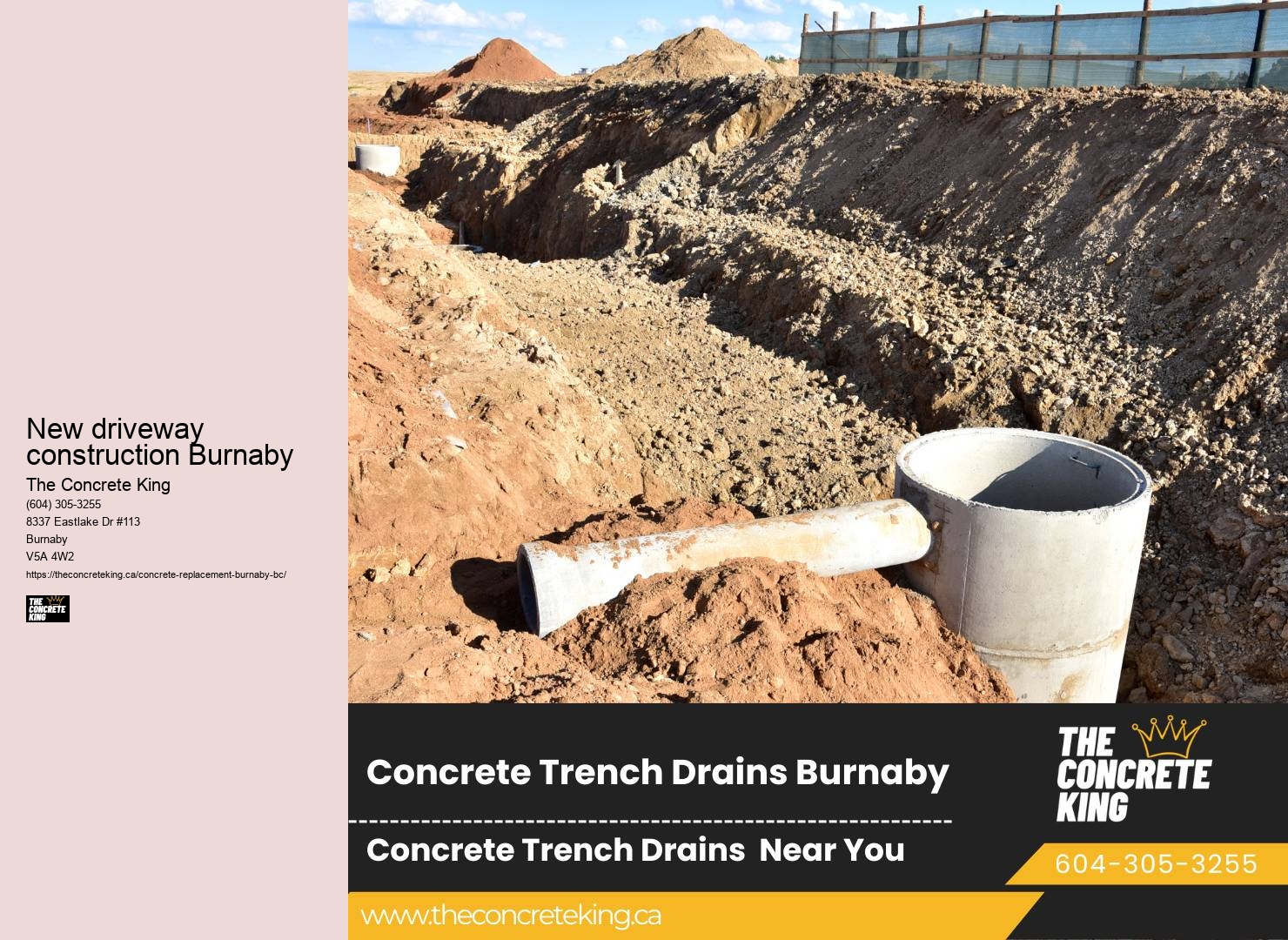 Local concrete contractors New driveway construction Burnaby
